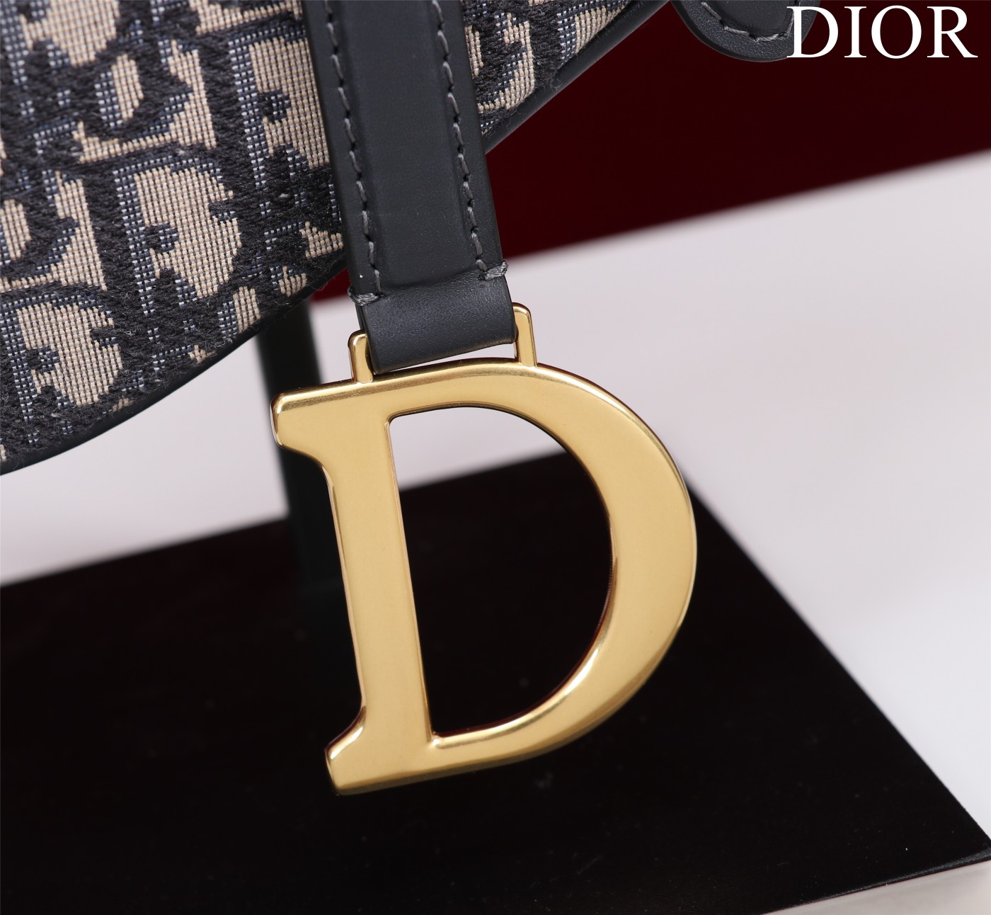 Saddle Bag with Strap Blue Dior Oblique Jacquard 